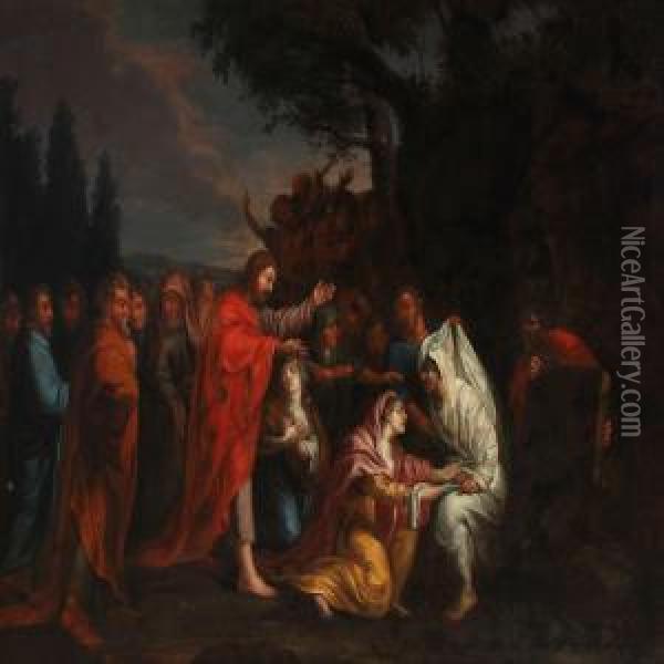 The Raising Of Lazarus Oil Painting - Jens Thrane