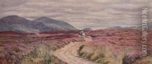 A Horseman Near Aviemore Oil Painting - Gertrude Martineau