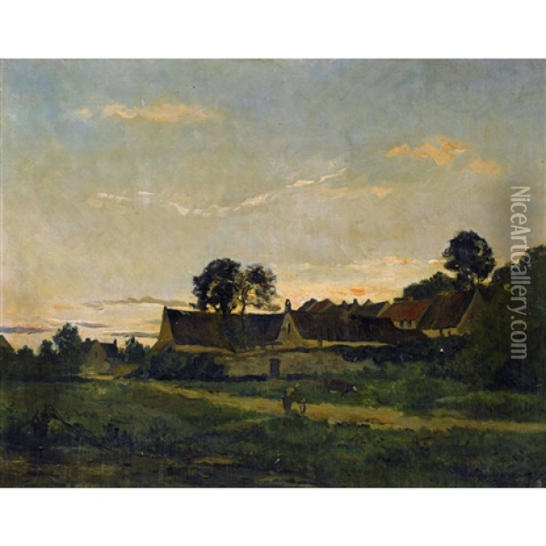 Crepuscule Oil Painting - Charles Francois Daubigny