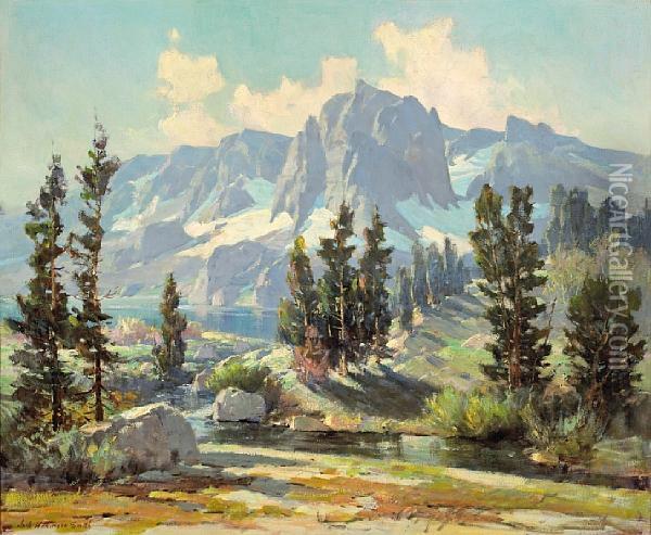 A Stream Through The Sierras Oil Painting - Jack Wilkinson Smith