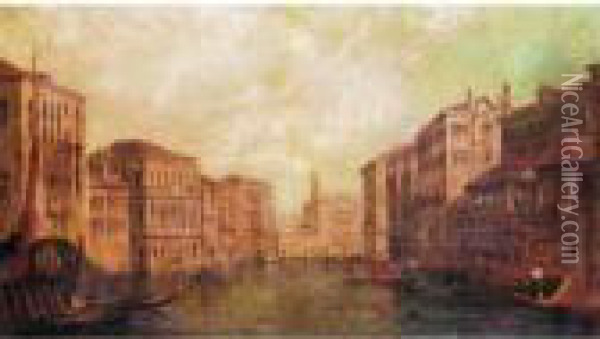 View Of Venice Oil Painting - William Meadows