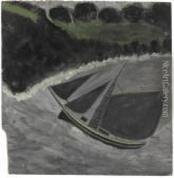 A Fishing Boat Off The Coast Oil Painting - Alfred Wallis