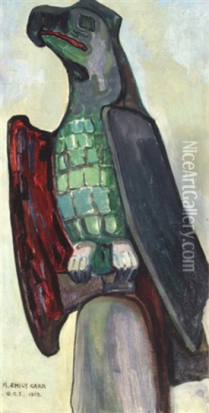 Bird Totem Oil Painting - Emily Carr