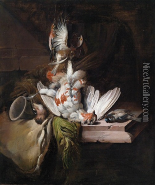 Jagdstillleben Mit Erlegten Vogeln Und Jagdgerat Oil Painting - William Gowe Ferguson