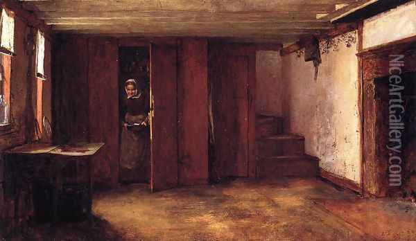 Susan Ray's Kitchen - Nantucket Oil Painting - Eastman Johnson