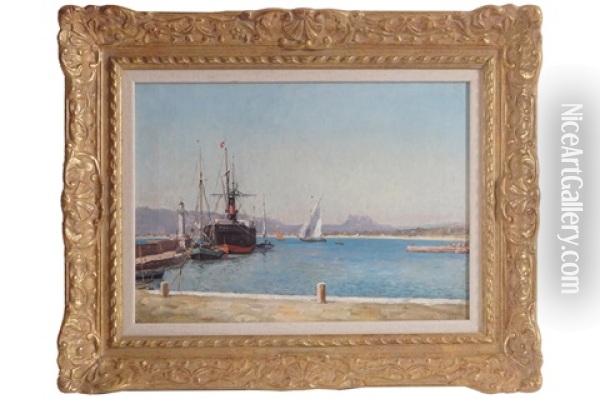 Harbour Oil Painting - William Baptiste Baird
