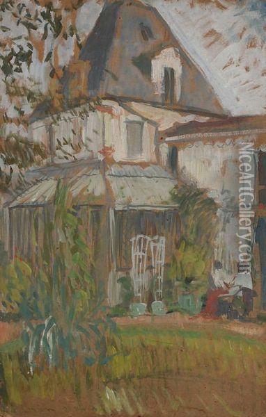 Maison Et Jardins Oil Painting - Jean Emile Laboureur