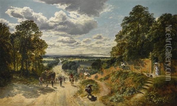 London From Shooters Hill Oil Painting - Samuel Bough
