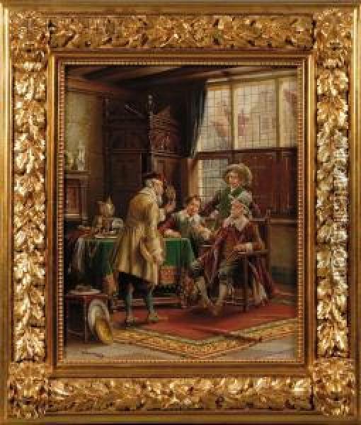 The Antiques Dealer Oil Painting - Lajos Kolozsvary