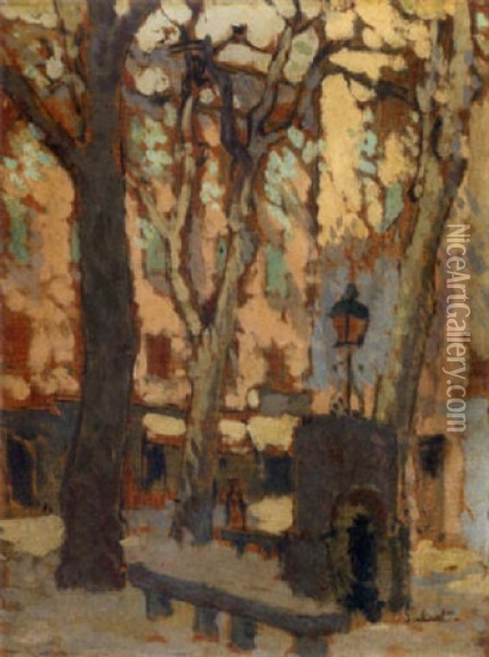 Street Corner, Dieppe Oil Painting - Walter Sickert