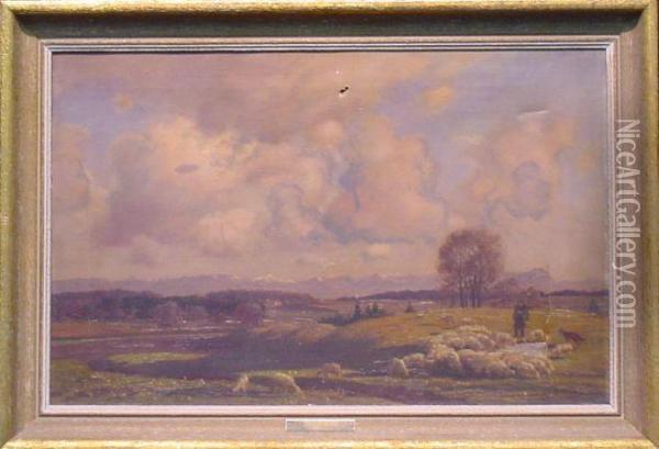 Ober Bayern Landschaft Oil Painting - Theodor Gratz