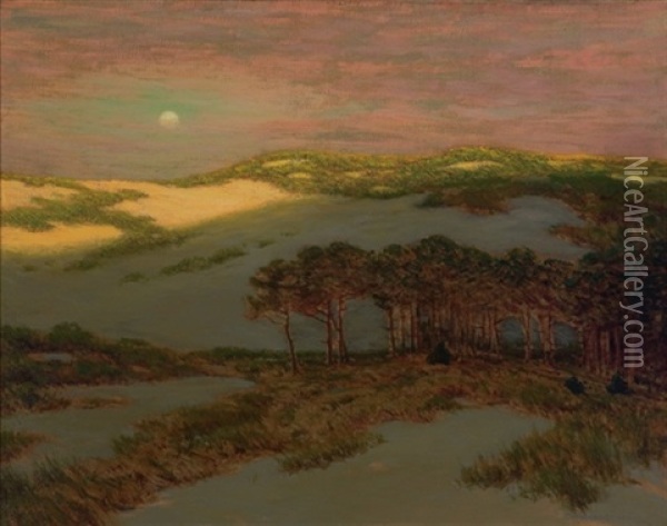 Dunes At Sunset Oil Painting - Charles Warren Eaton