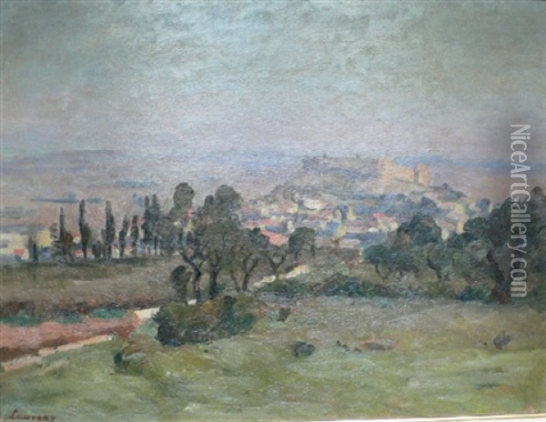 Vue De Villeneuve Oil Painting - Abel Louis Alphonse Lauvray