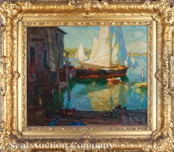 Full Sail At Cape Ann Oil Painting - Edward Henry Potthast