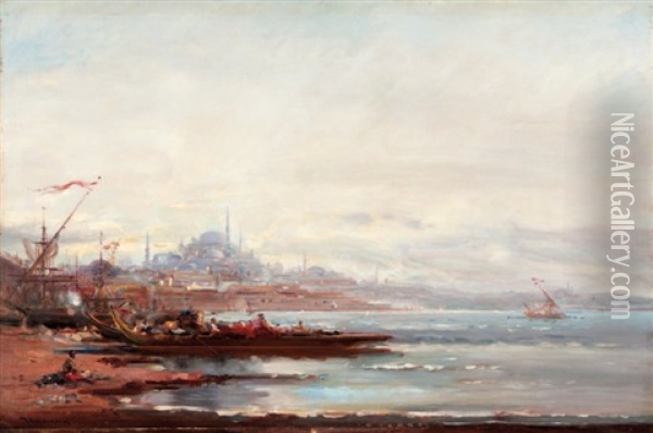 Vue D'istambul Oil Painting - Henri Duvieux