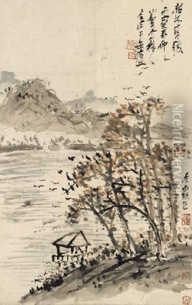 Landscape Oil Painting - Wu Changshuo