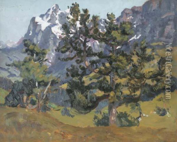 Rocky Peak Oil Painting - Paul Dougherty