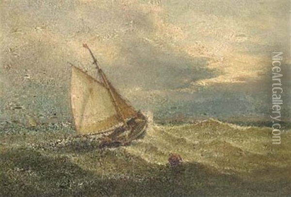 Crossing The Shawlors Oil Painting - John Moore Of Ipswich