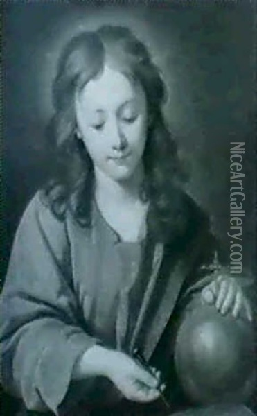 Le Christ Enfant, Sauveur Du Monde Oil Painting - Louis de Boulogne the Younger