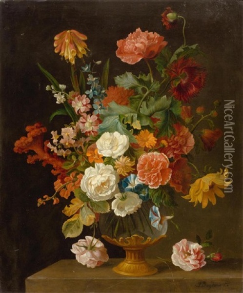 Blumenstillleben Oil Painting - Jakob Bogdani