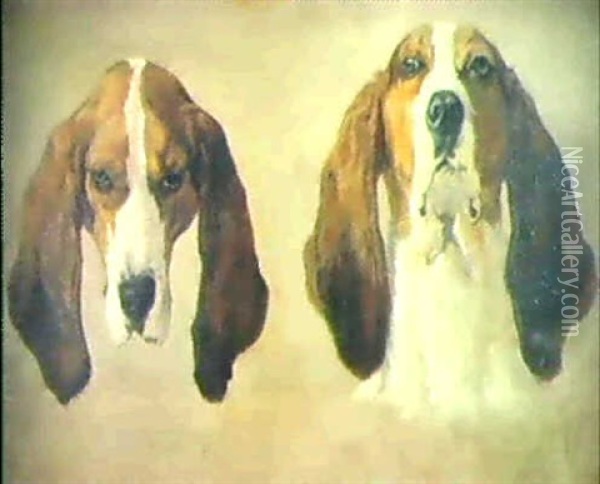 Studie Eines Hundeskopfes Oil Painting - Jacques-Laurent Agasse
