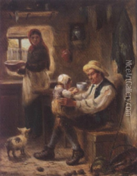 The Poacher Oil Painting - Robert Sanderson