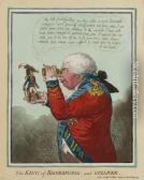 The King Of Brobdingnag And Gulliver Oil Painting - James Gillray