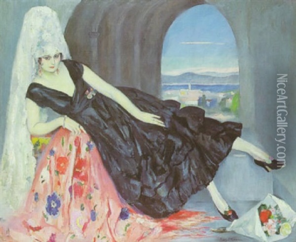 Eve Francis Dans El Dorado Oil Painting - Henri Ottmann