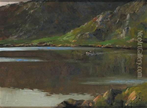 The Killaries, Connemara Oil Painting - James Humbert Craig