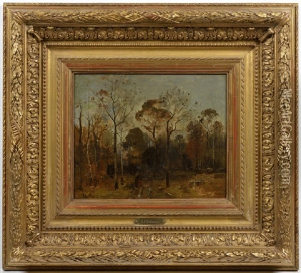 A Barbizon Forest Oil Painting - Anton Chittussi
