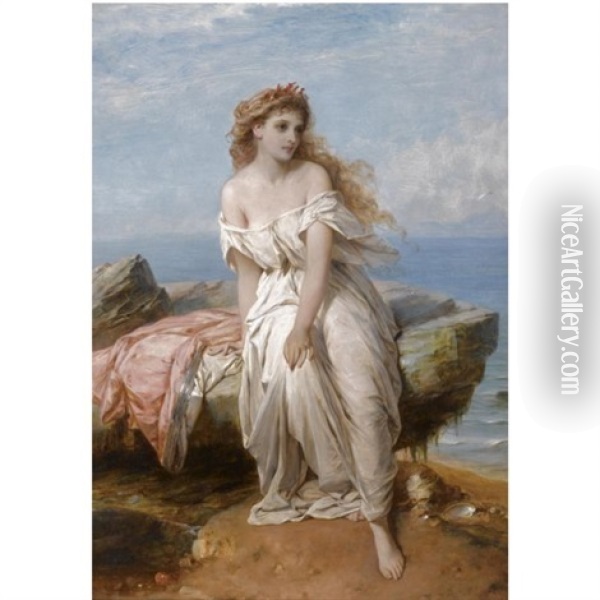 Miranda, The Tempest Oil Painting - Thomas Francis Dicksee