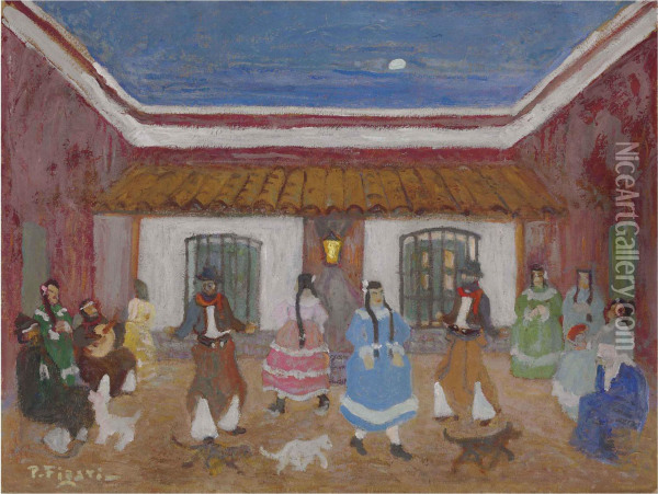 Gato De Cuatro Oil Painting - Pedro Figari