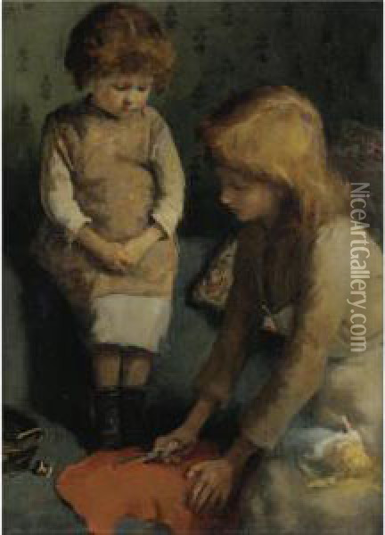 Little Sister Oil Painting - Elizabeth A.Stanhope Forbes