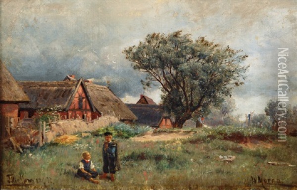 View Of Thiessow/rugia Oil Painting - Walter Moras