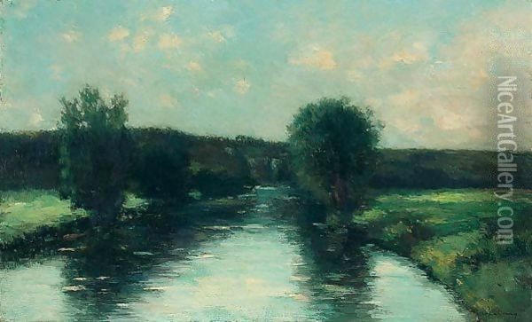 Les Bords De L'Iton Oil Painting - Albert Lebourg