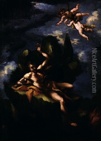 Promethee Oil Painting -  Parmigianino (Michele da Parma)