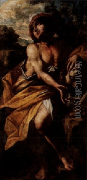 David And Goliath Oil Painting - Giovanni Battista Spinelli
