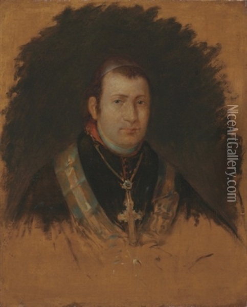 Portrait Of A Prelate Oil Painting - Francisco Goya