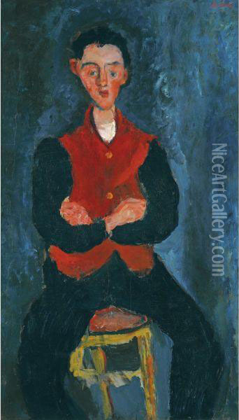 Le Valet De Chambre Oil Painting - Chaim Soutine