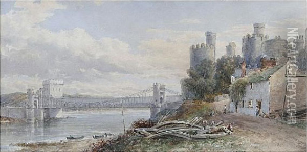 Conway Castle Oil Painting - Ebenezer Alfred Warmington