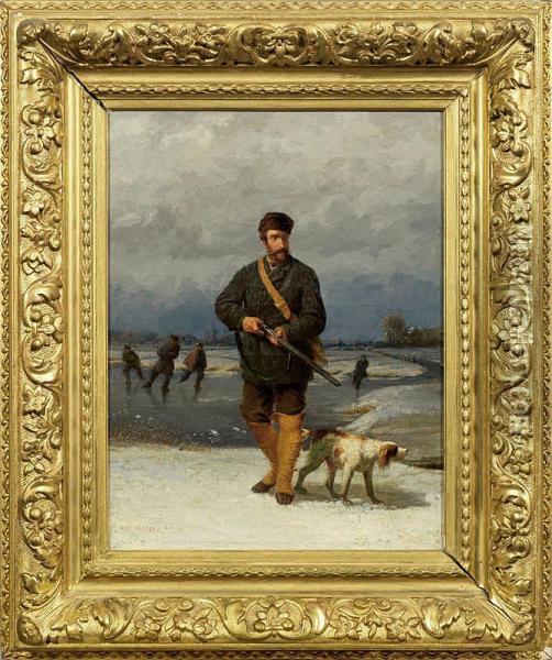 Chasseur De Gibierd'eau Oil Painting - Henri De Pratere