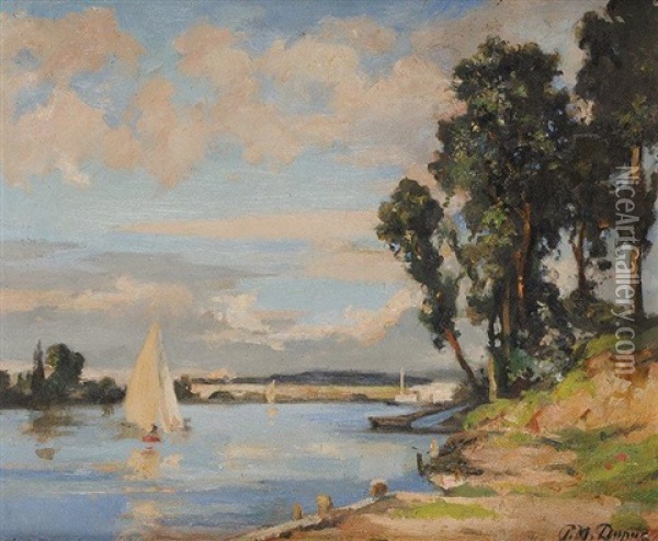 La Seine A Maison-lafitte Oil Painting - Paul Michel Dupuy