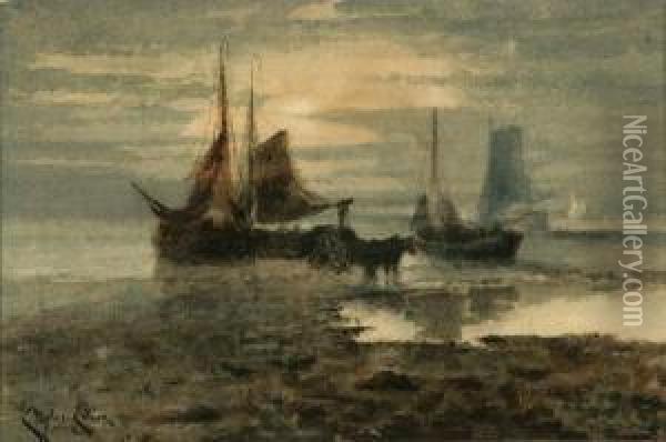 Off The Coast Oil Painting - Charles Myles Collier