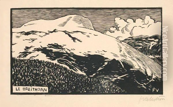 View Of The Breithorn Oil Painting - Felix Edouard Vallotton