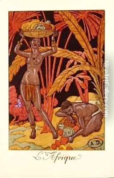 Africa Oil Painting - Georges Barbier
