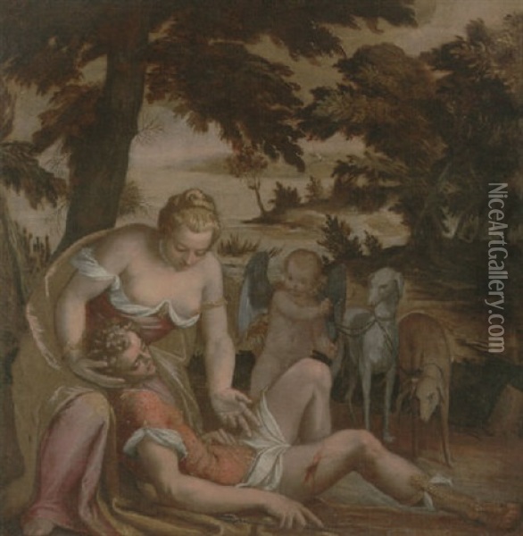 The Death Of Adonis Oil Painting - Luigi [Alvise] (Dal Friso) Benfatto