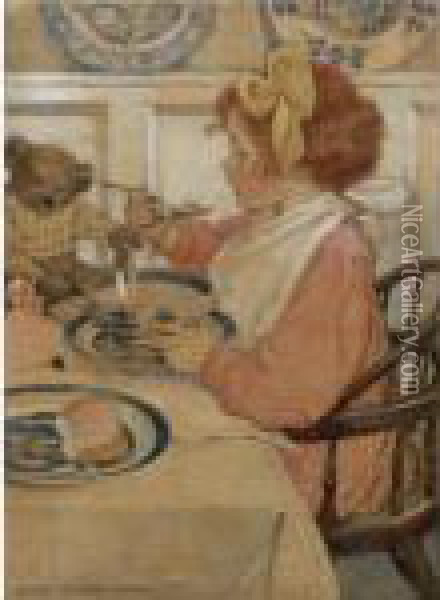 Then The Epicure (the Third Age) Oil Painting - Jessie Wilcox-Smith