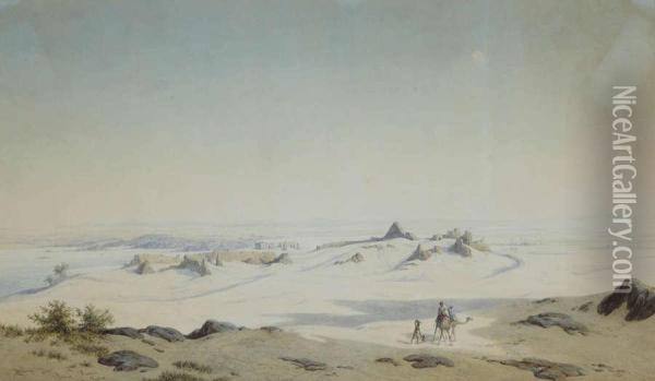 'semneh Kummeh In Nubien' Oil Painting - Friedrich Otto Georgi