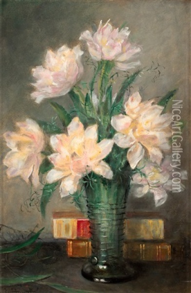 Blomsterstilleben Oil Painting - Emma Ekwall