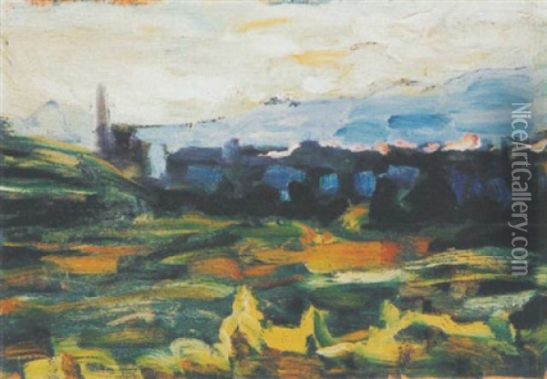 Landschaft Bei Capriasca Oil Painting - Luigi Rossi